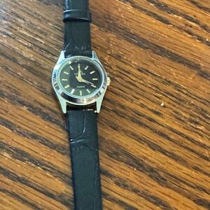 Black Omujia Leather Watch